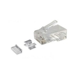 CAT6a Stecker RJ45 geschirmt inklusive Hilfsstück - Flexible Kabel