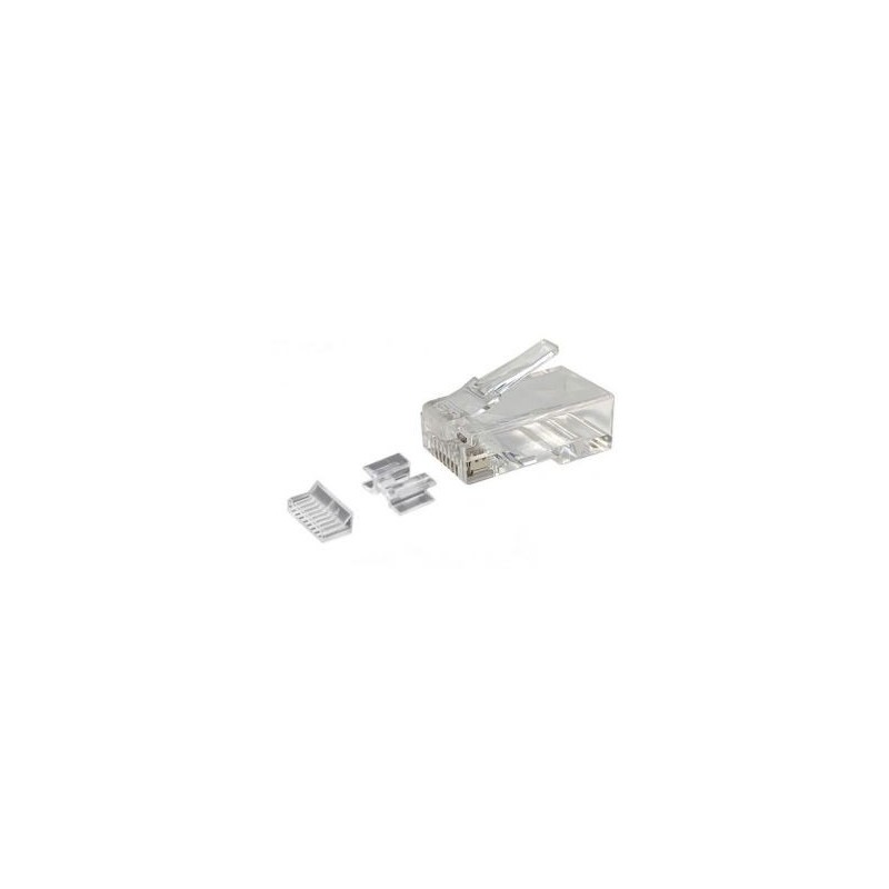 CAT6a Stecker RJ45 geschirmt inklusive Hilfsstück - Flexible Kabel